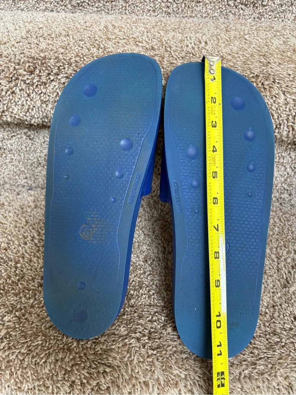 Palm Angels Men’s Royal Blue Logo Slide Sandals